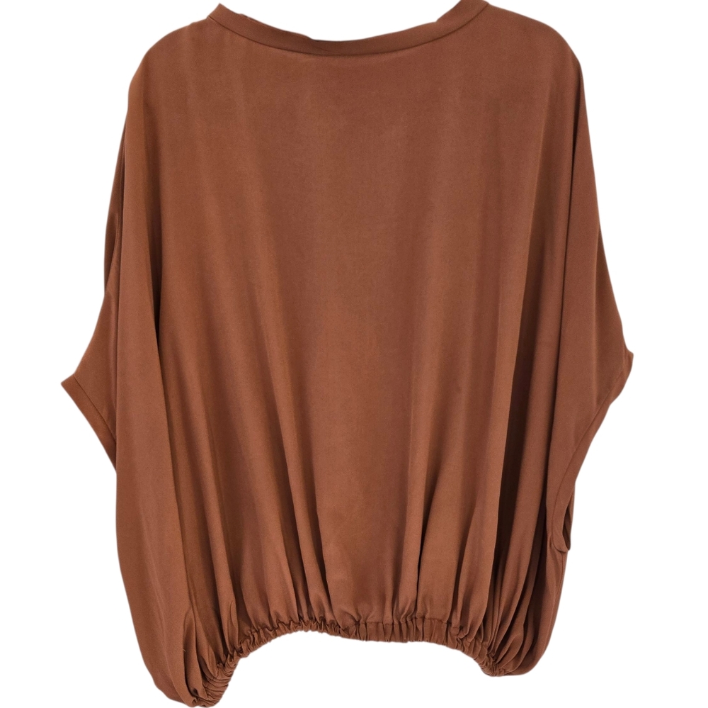 Liviana Conti Italian Silk Brown/Rust Top - Picture 4 of 6